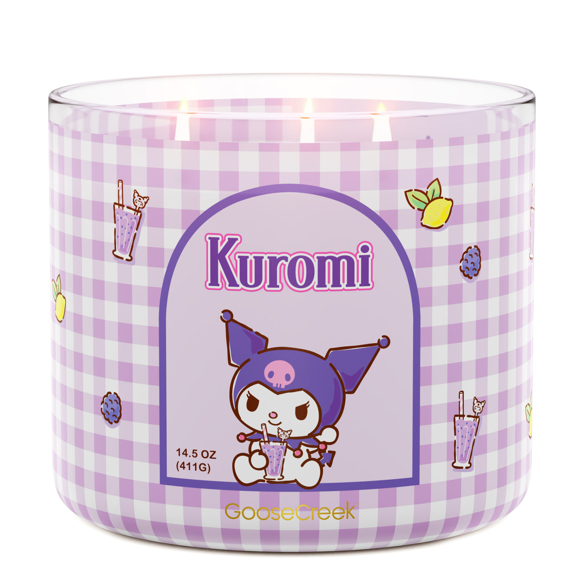 Kuromi-Hello-Kitty-3-Wick-Candle