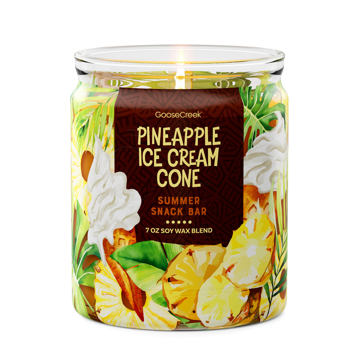 Pineapple-Ice-Cream-Cone-7oz-Single-Wick-Candle