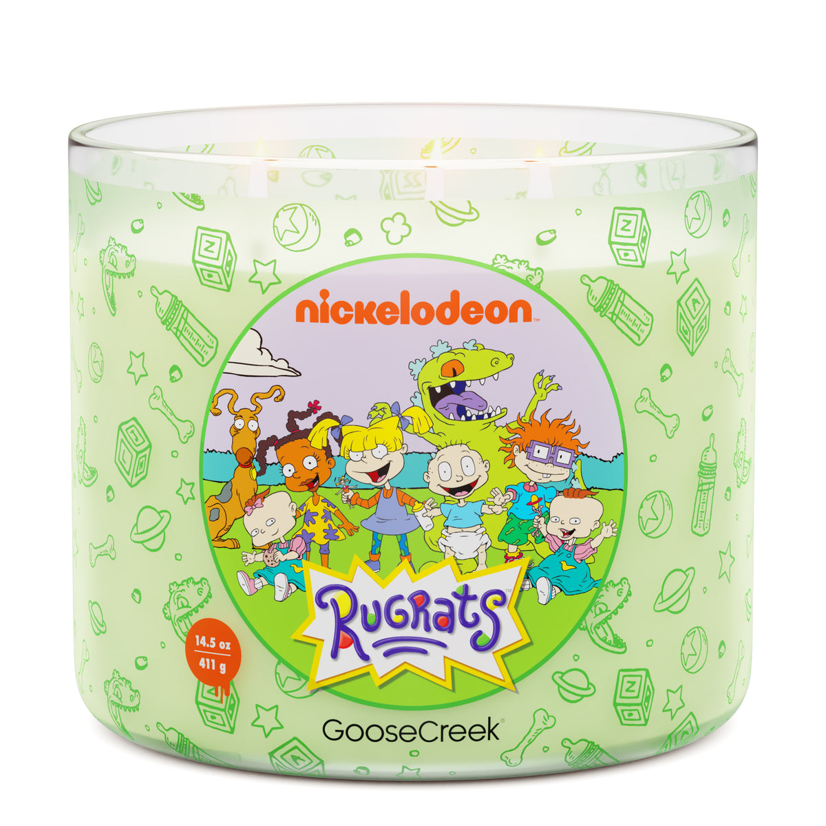 Rugrats-Nickelodeon-3-Wick-Candle